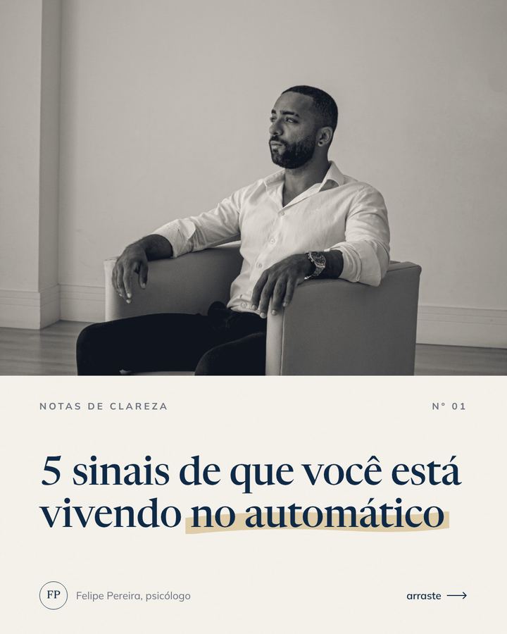 Capa: 5 sinais de que você está vivendo no automático
